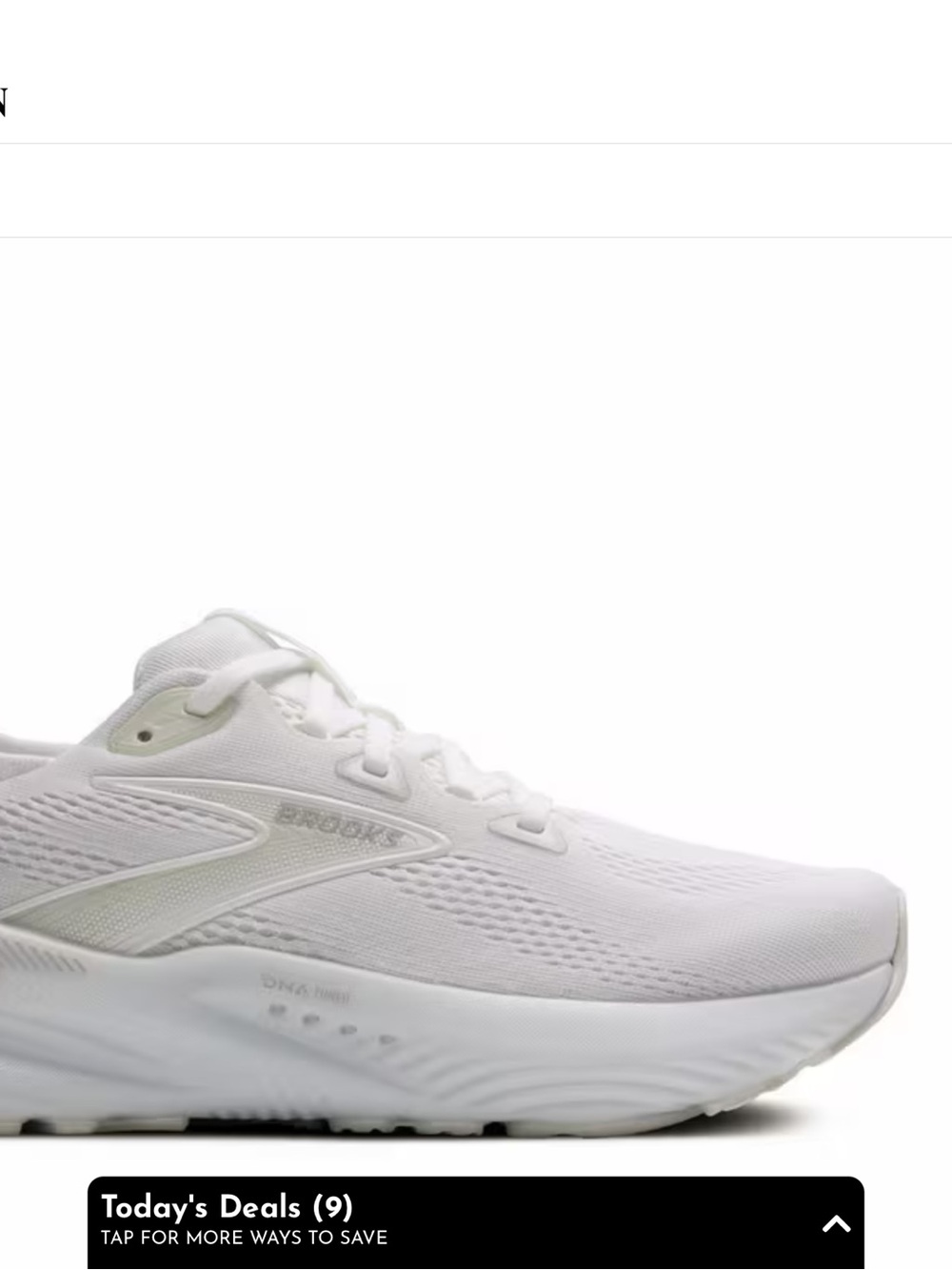 Brooks All-White Mesh Running Sneakers - Picture 4 of 5